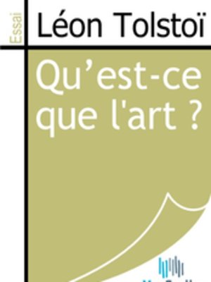 cover image of Qu'est-ce que l'art ?
